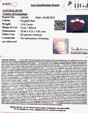 3.17/CT Natural Mozambique Ruby with Govt. Lab Certificate-7881
